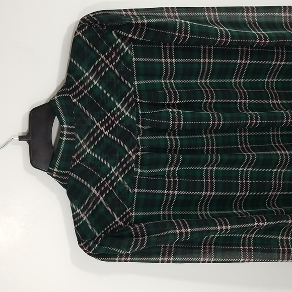 {Ann Taylor} Plaid Sheer Sleeve Shirt Size Small - Picture 12 of 16